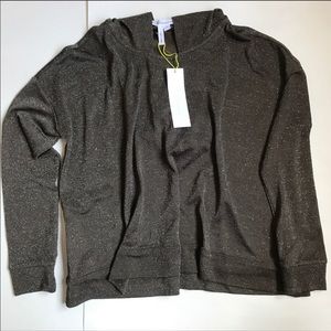BCBGeneration grey sparkle hoodie NWT